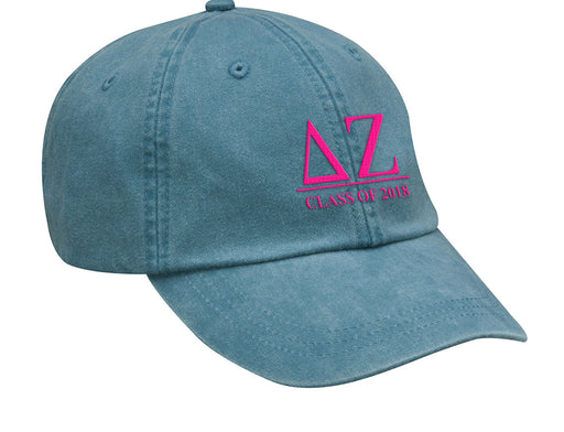 Delta Zeta Embroidered Hat with Custom Text
