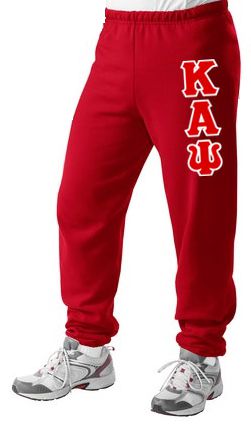 Kappa Alpha Psi Sweatpants with Sewn-On Letters