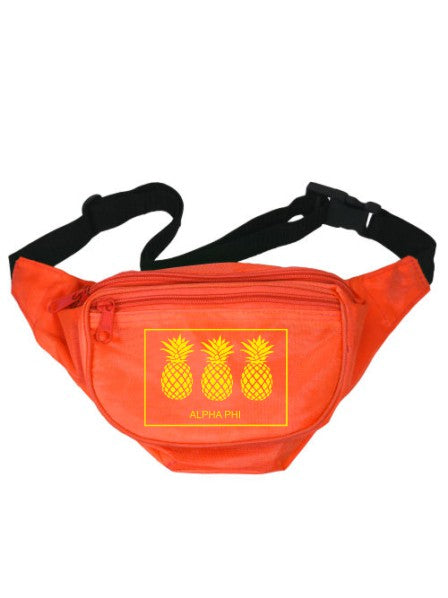 Alpha Phi Three Pineapples Fanny Pack