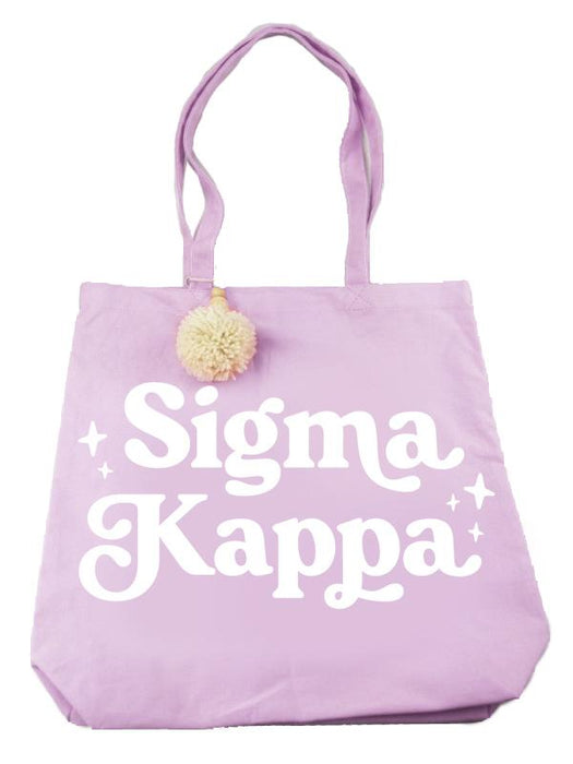 Sigma Kappa Retro Pom Pom Tote Bag