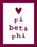 Pi Beta Phi Heart Sticker