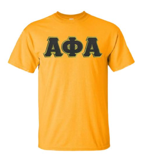 Alpha Phi Alpha Short Sleeve Crew Shirt with Sewn-On Letters