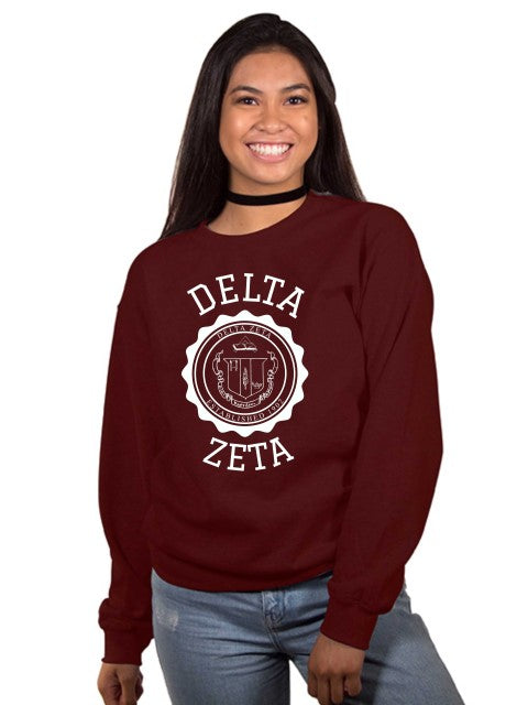 Delta Zeta Crest Crewneck T-Shirt