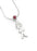 Alpha Sigma Alpha Sterling Silver Lavaliere Pendant with Swarovski Crystal