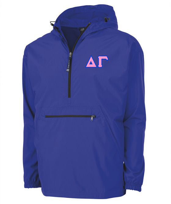 Delta Gamma Embroidered Pack and Go Pullover