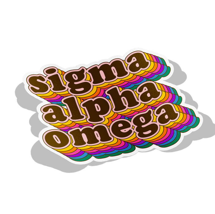 Sigma Alpha Omega Retro Sorority Decal