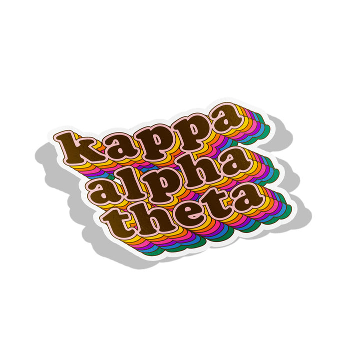 Kappa Alpha Theta Retro Sorority Decal