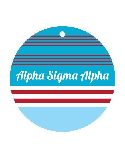 Alpha Sigma Alpha Color Block Sunburst Ornament
