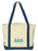 Delta Delta Delta Cooper Letters Boat Tote