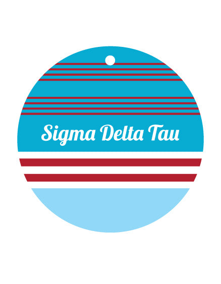 Sigma Delta Tau Color Block Sunburst Ornament