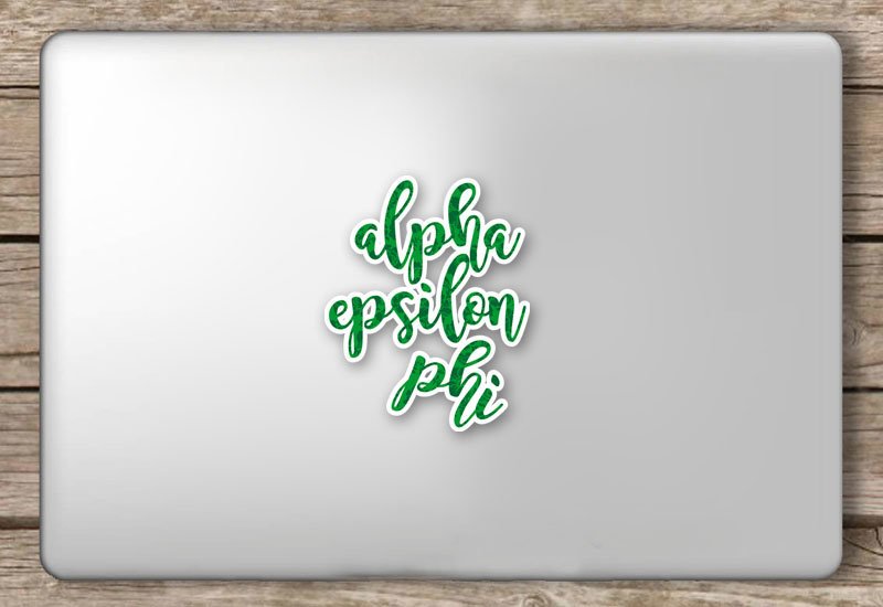 Alpha Epsilon Phi Script Sticker