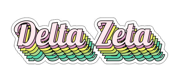 Delta Zeta New Hip Stepped Sticker
