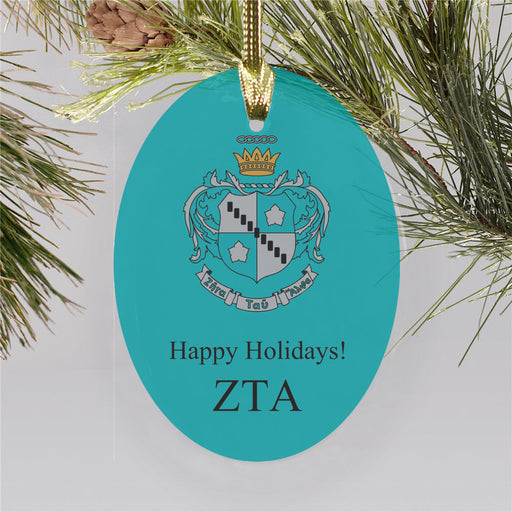 Zeta Tau Alpha Color Crest Ornament