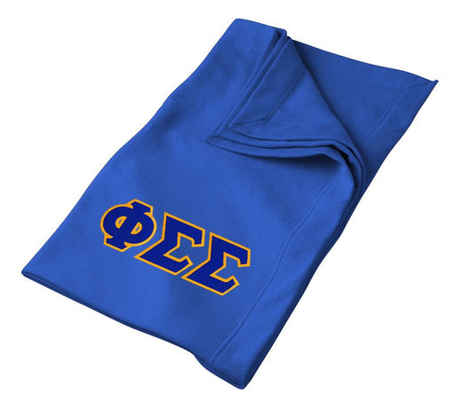 Phi Sigma Sigma Greek Twill Lettered Sweatshirt Blanket