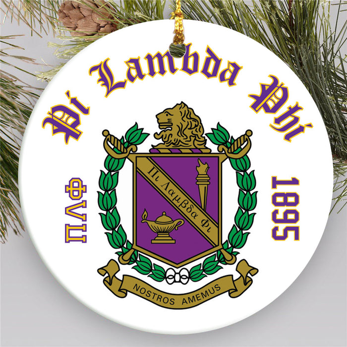 Pi Lambda Phi.jpg Round Crest Ornament