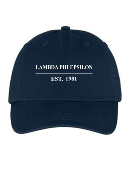 Lambda Phi Epsilon Line Year Embroidered Hat