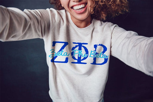 Zeta Phi Beta Cozy Boyfriend Crew Neck Sweatshirt