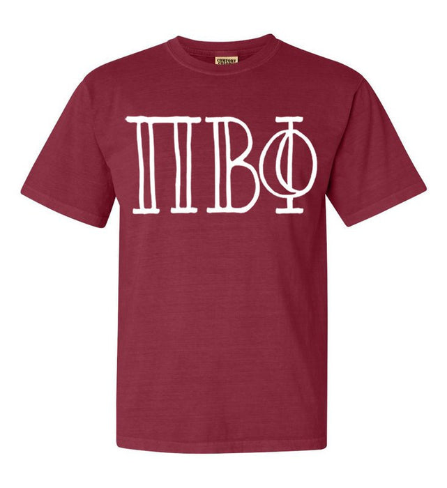 Pi Beta Phi Comfort Colors Greek Letter Sorority T-Shirt