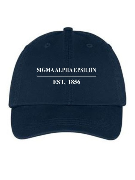 Sigma Alpha Epsilon Line Year Embroidered Hat