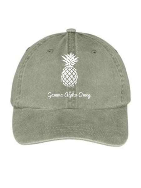 Gamma Alpha Omega Pineapple Embroidered Hat