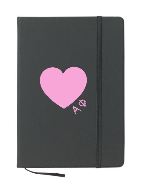 Alpha Phi Scribble Heart Notebook