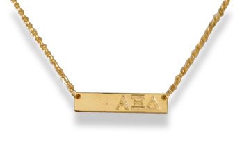 Alpha Xi Delta Bar Necklace