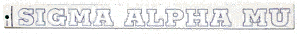 Sigma Alpha Mu Back Of The Window Long Sticker