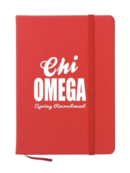 Chi Omega Cursive Impact Notebook