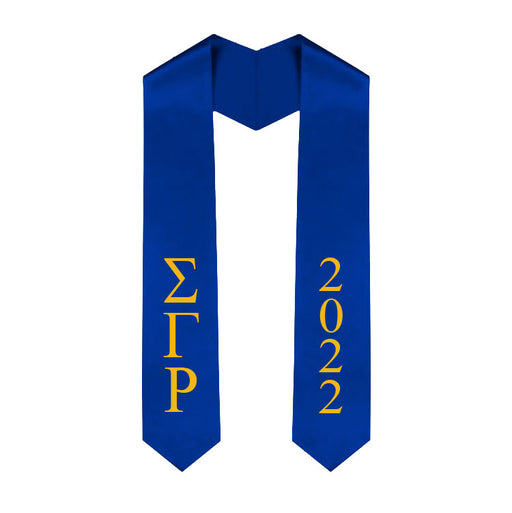 Sigma Gamma Rho Vertical Grad Stole with Letters & Year