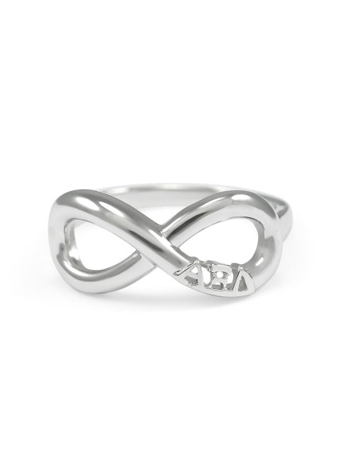 Alpha Xi Delta Sterling Silver Infinity Ring