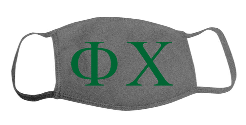 Phi Chi Face Mask With Big Greek Letters