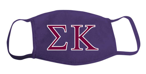 Sigma Kappa Face Mask With Big Greek Letters