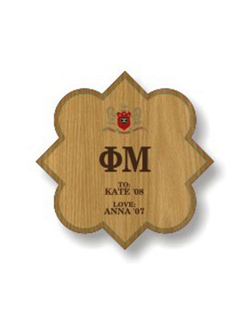 Phi Mu Sorority Plaque