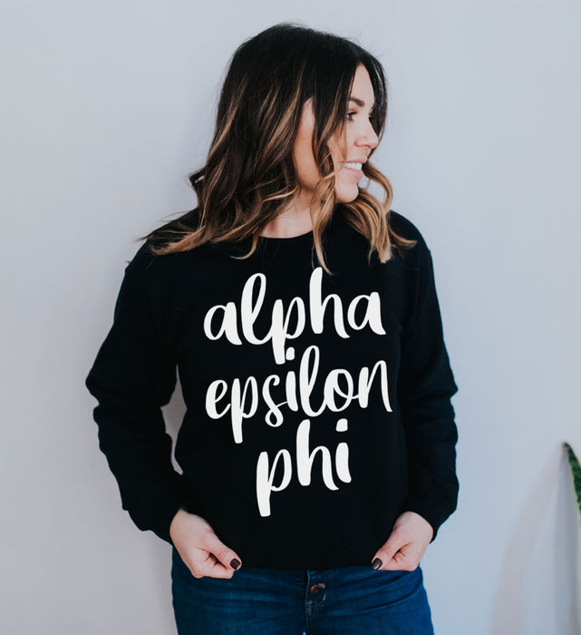 Alpha Epsilon Phi Superscript Crewneck Sweatshirt