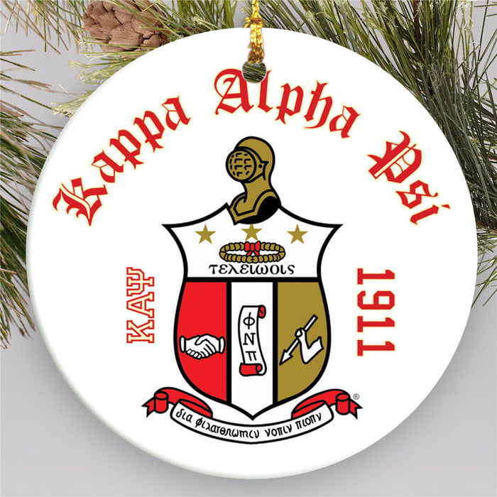 Kappa Alpha Psi.jpg Round Crest Ornament