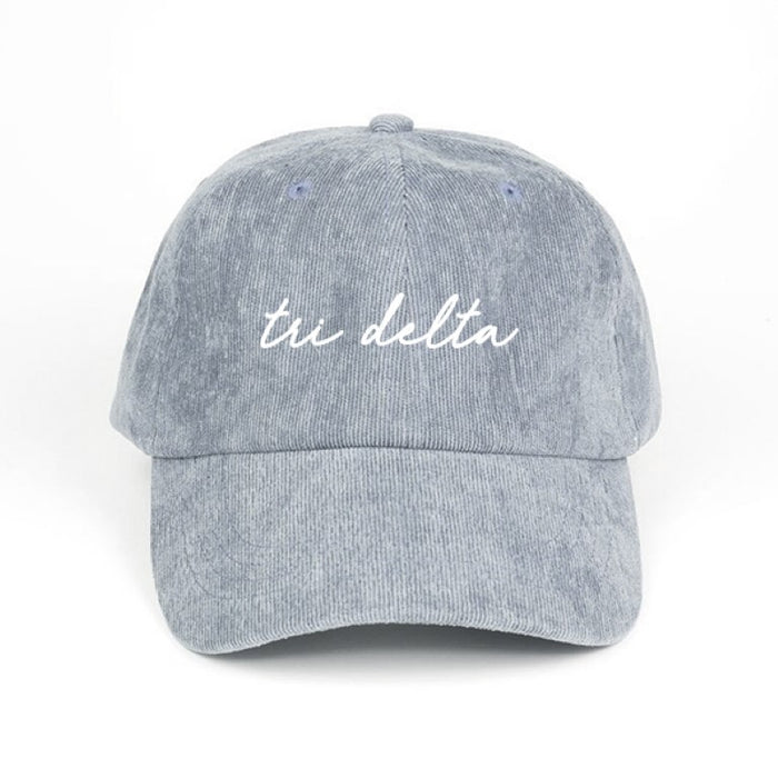 Delta Delta Delta Corduroy Baseball Cap