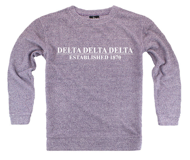 Delta Delta Delta Year Established Cozy Sweater
