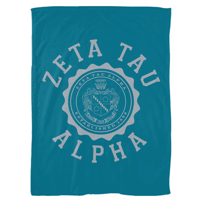 Zeta Tau Alpha Seal Fleece Blankets Zeta Tau Alpha Seal Fleece Blankets