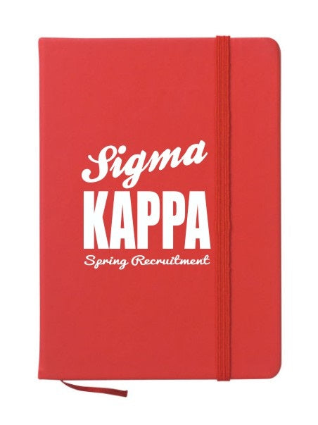 Sigma Kappa Cursive Impact Notebook