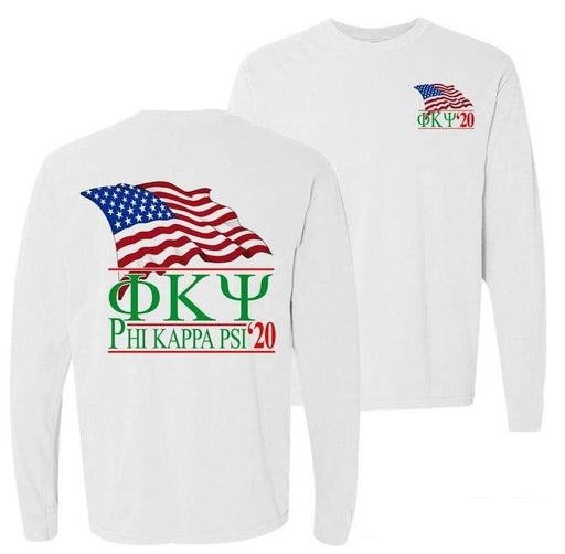 Phi Kappa Psi Patriot Flag Comfort Colors Long Tee