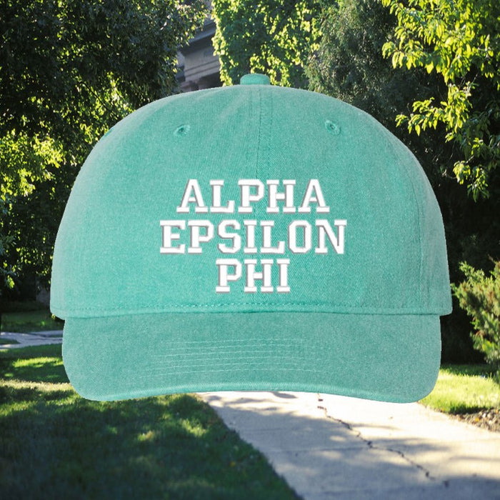 Alpha Epsilon Phi Comfort Colors Varsity Hat