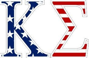 Kappa Sigma American Flag Letter Sticker - 2.5