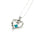 Delta Delta Delta Sterling Silver Heart Pendant with Colored Swarovski Crystal