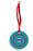 Alpha Sigma Tau Blue and Red Circle Pattern Sunburst Ornament
