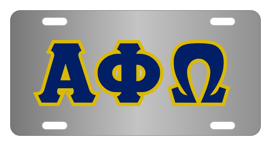 Alpha Phi Omega Fraternity License Plate Cover