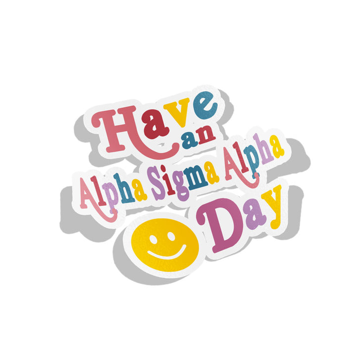 Alpha Sigma Alpha Happy Day Sorority Decal