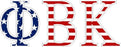 Phi Beta Kappa American Flag Letter Sticker - 2.5