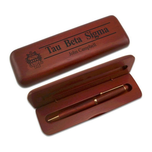 Tau Beta Sigma Wooden Pen Case & Pen