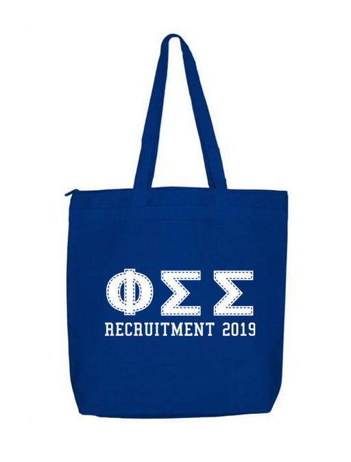 Phi Sigma Sigma Collegiate Letters Event Tote Bag
