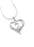 Kappa Alpha Theta Sterling Silver Heart Pendant with Colored Swarovski Crystal